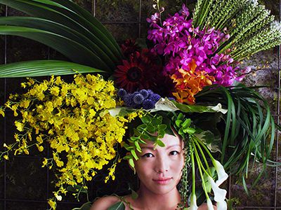 お花に囲まれたフォトウエディング｜花飾り