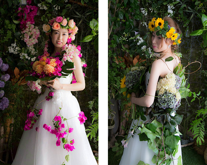 結婚写真|お花に囲まれたフォトウエディング